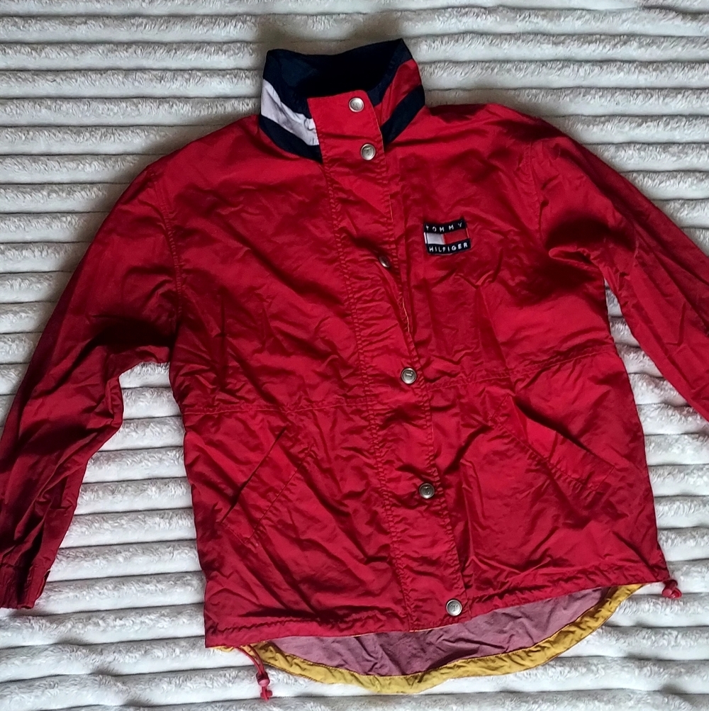 Vintage Tommy Hilfiger Red Zip Up Windbreaker